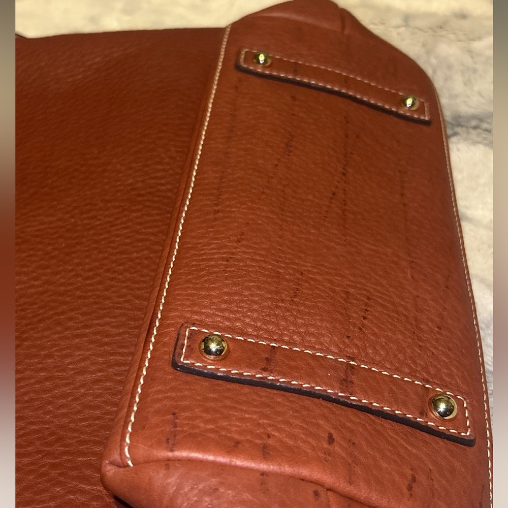 Dooney & Bourke Rich Brown Pebbled Leather Shoulder Bag - Picture 10 of 12